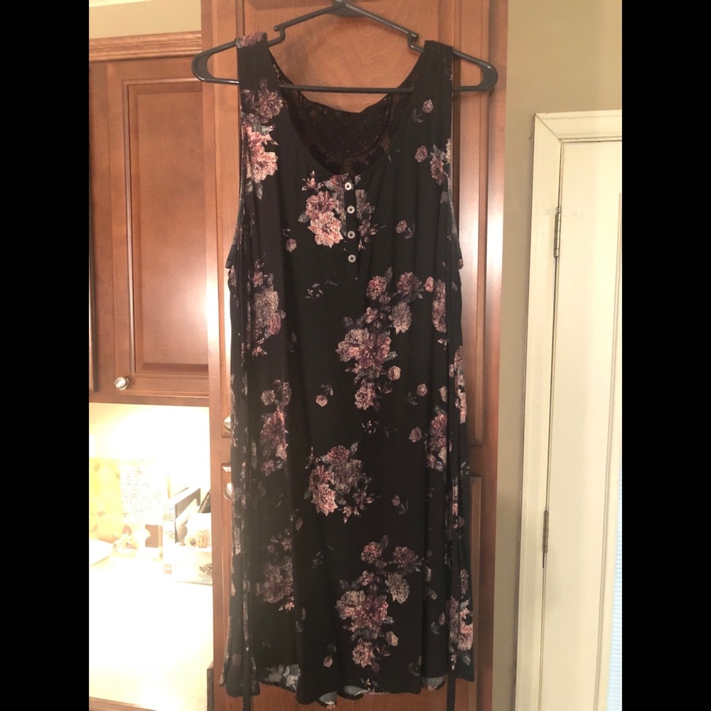 Black floral dress